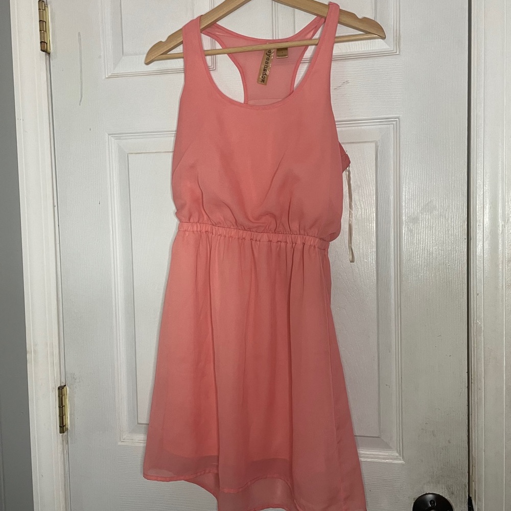 Pink mesh dress